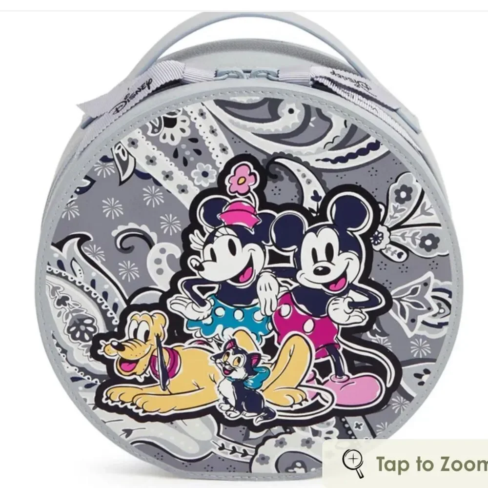 Vera Bradley Disney Whimsy Cosmetic Case, Mickey & Friends Paisley. NWT.
